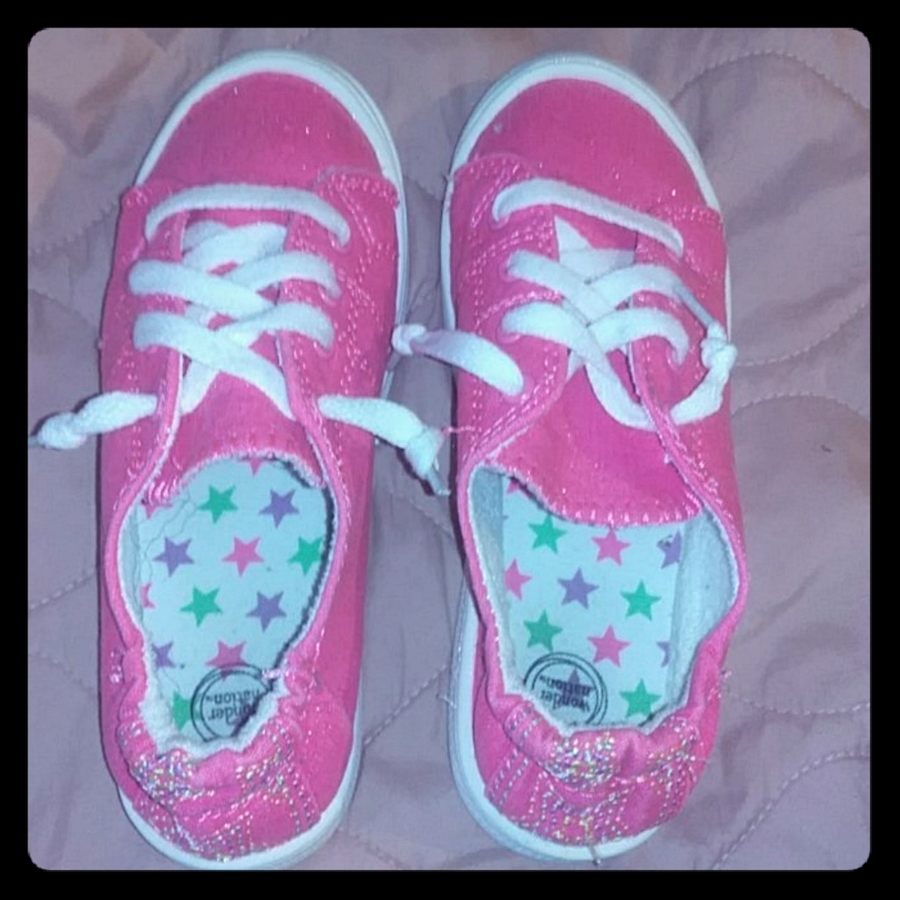 Pink little girls shoes